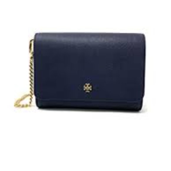 Tory Burch Navy Blue Flap Crossbody with Gold Hardware NWT - Picture 2 of 5